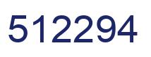 Number 512294 blue image