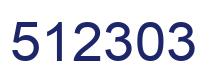 Number 512303 blue image
