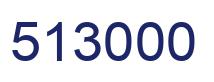 Número 513000 imagen azul