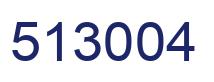 Number 513004 blue image