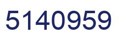 Number 5140959 blue image