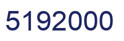 Number 5192000 blue image