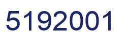 Number 5192001 blue image