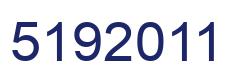 Number 5192011 blue image