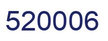 Number 520006 blue image