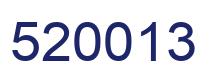 Number 520013 blue image