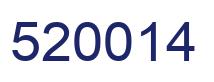 Number 520014 blue image