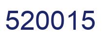 Number 520015 blue image