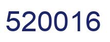 Number 520016 blue image