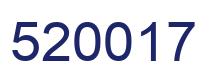 Number 520017 blue image