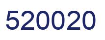 Number 520020 blue image