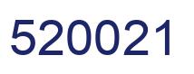 Number 520021 blue image
