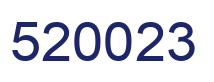 Number 520023 blue image