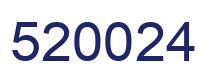 Number 520024 blue image