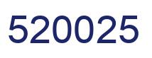 Number 520025 blue image