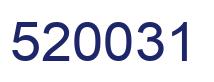 Number 520031 blue image