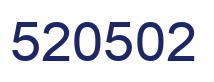 Number 520502 blue image