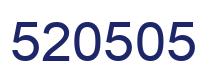 Number 520505 blue image