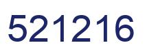Number 521216 blue image