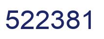 Number 522381 blue image