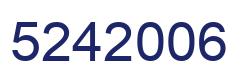 Number 5242006 blue image