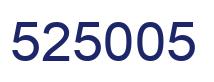 Number 525005 blue image