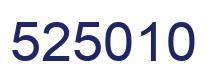 Number 525010 blue image