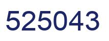 Number 525043 blue image