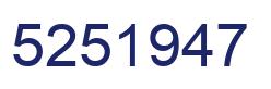 Number 5251947 blue image