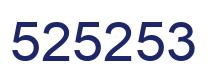 Number 525253 blue image