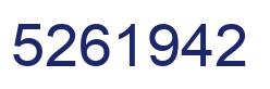 Number 5261942 blue image
