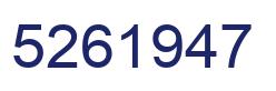 Number 5261947 blue image
