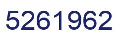 Number 5261962 blue image
