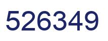 Number 526349 blue image