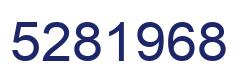 Number 5281968 blue image