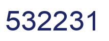 Number 532231 blue image