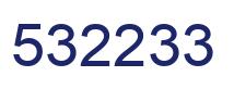 Number 532233 blue image