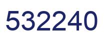 Number 532240 blue image