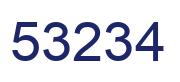 Number 53234 blue image