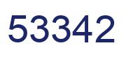 Number 53342 blue image