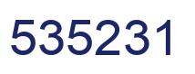 Number 535231 blue image