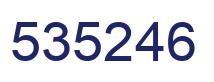 Number 535246 blue image