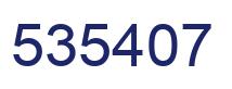 Number 535407 blue image