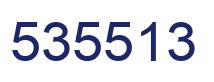 Number 535513 blue image