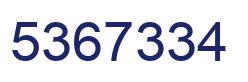 Number 5367334 blue image