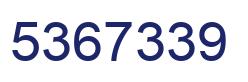 Number 5367339 blue image