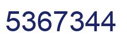 Number 5367344 blue image