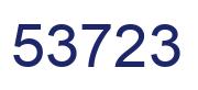 Number 53723 blue image