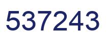 Number 537243 blue image