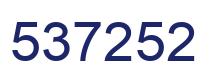 Number 537252 blue image